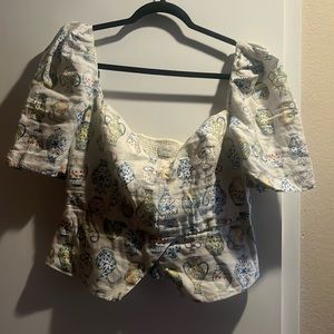 Aritzia Wilfred printed top